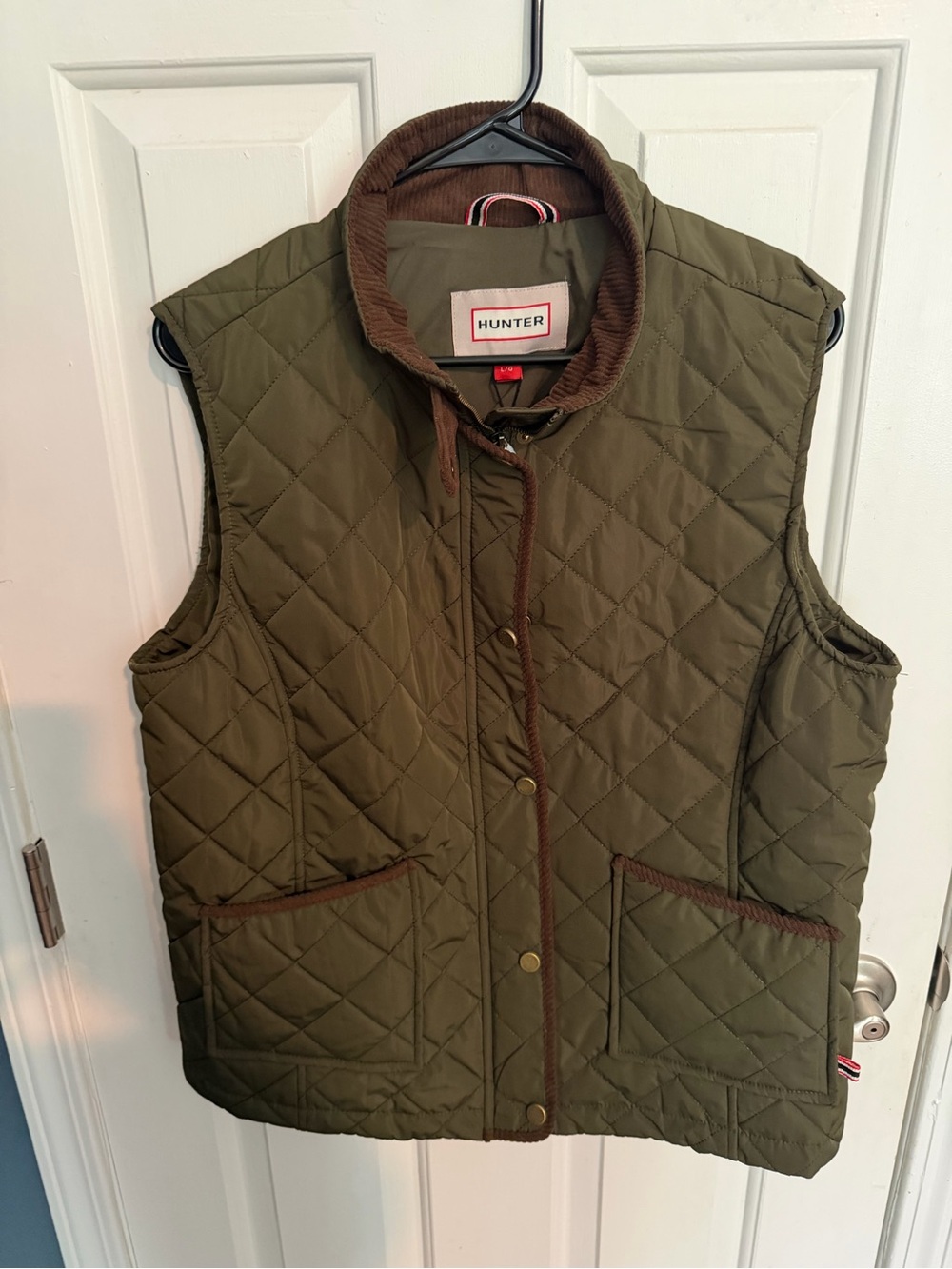 Hunter Women's Quilted Olive Green Vest NWT